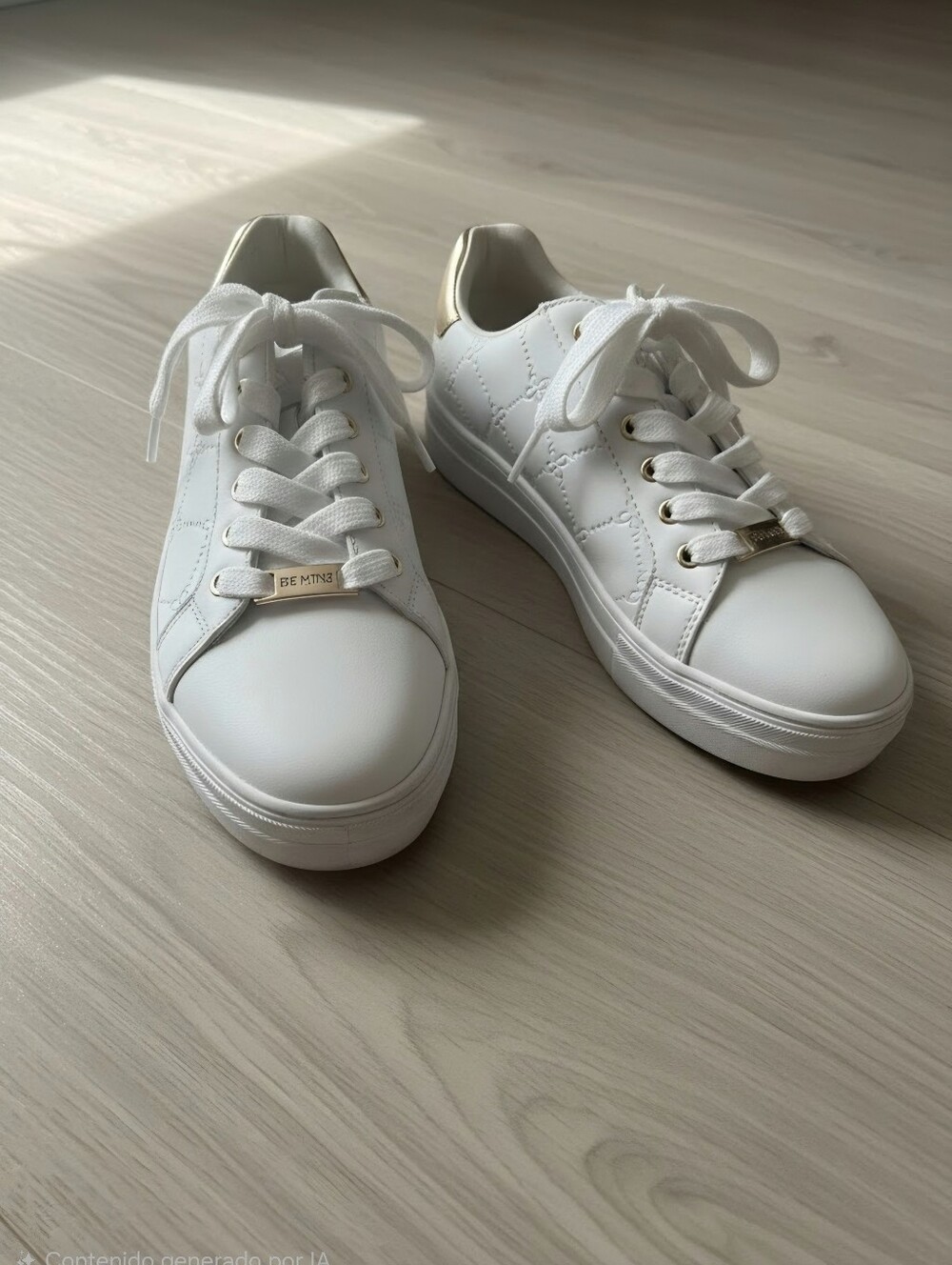 Nine West Women's White Platform Lace-Up Sneaker